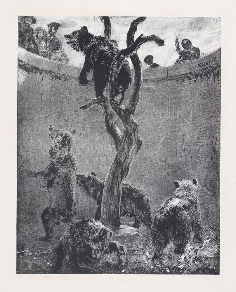 Adolph Menzel, Medvědí jáma, 1851