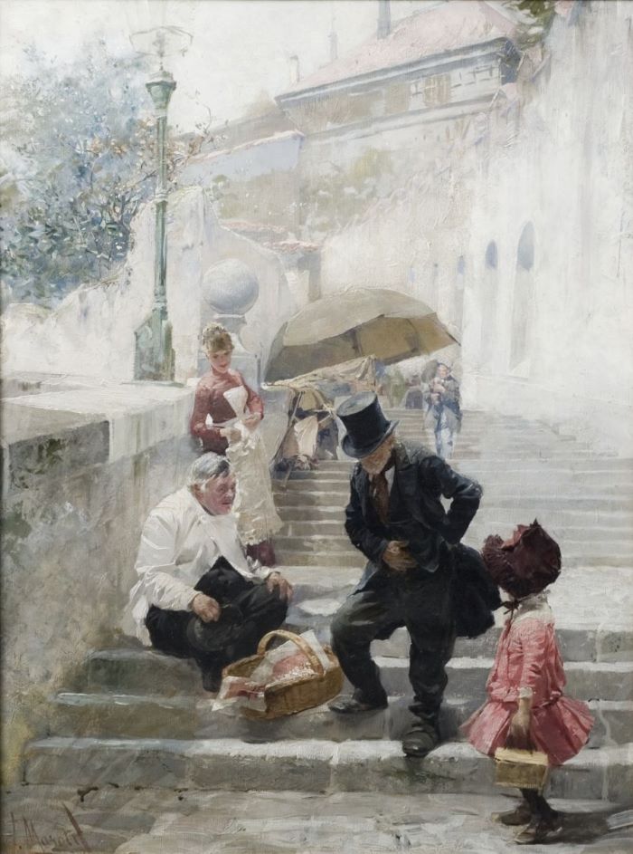 Luděk Marold: Na Nových zámeckých schodech, 1888