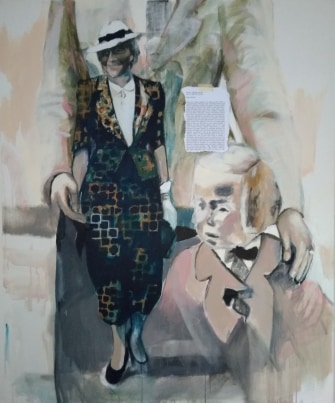 Libuše Dlabola Pražáková, Milada, 2020, akryl a olej na plátně, 140x170 cm
