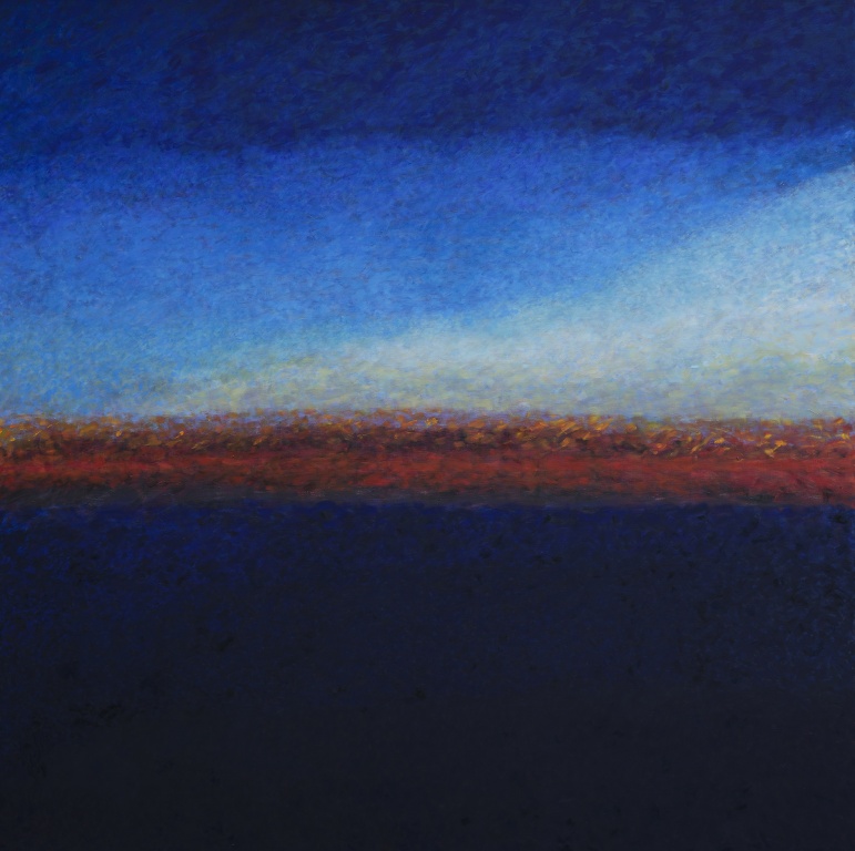 Jaroslav J. Alt, Velký obzor II, 2019 - 2020, akryl a olej na plátně, 190 x 190 cm