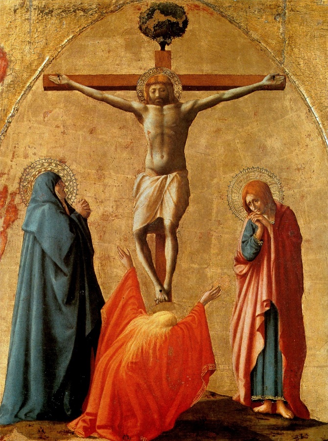 Masaccio, Ukřižování, 1426, tempera na panelu