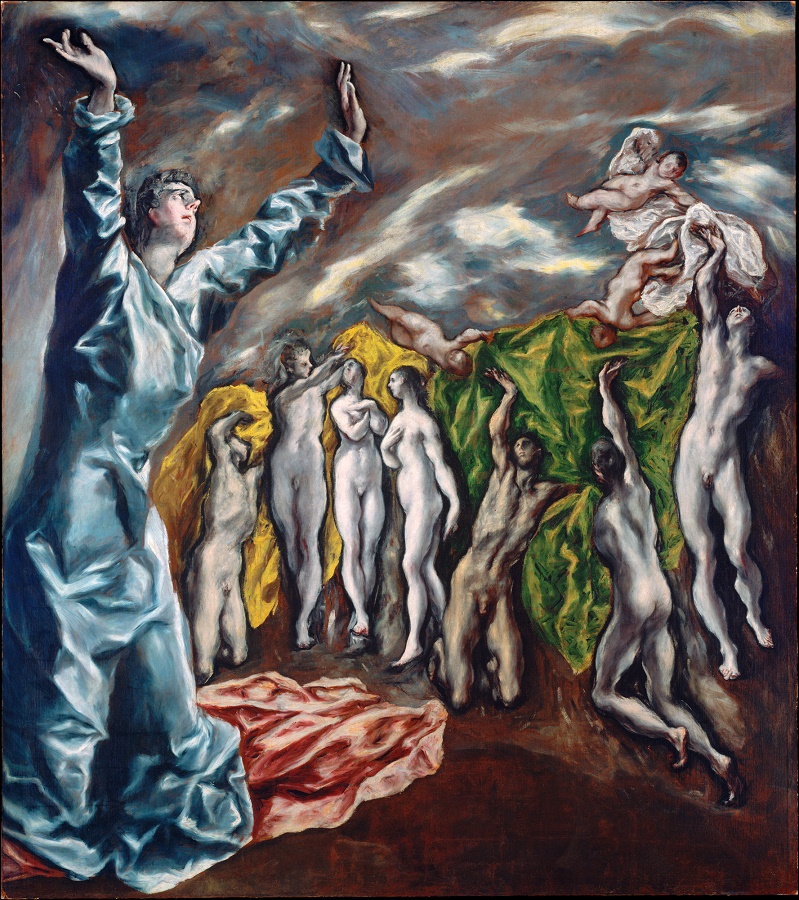 El Greco, Pátá pečeť z apokalypsy, 1608-1614, olej na plátně
