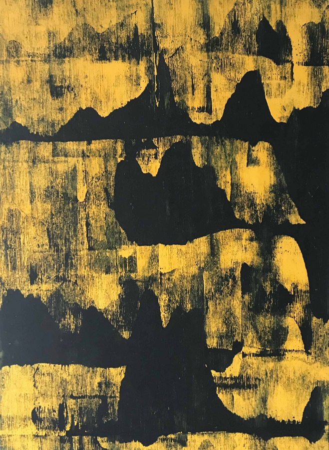 Žlutá krajina, 2014-15, akryl, plátno, 200x145 cm