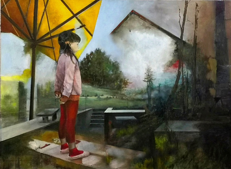 Richard Kočí, Parasol, olej na plátně