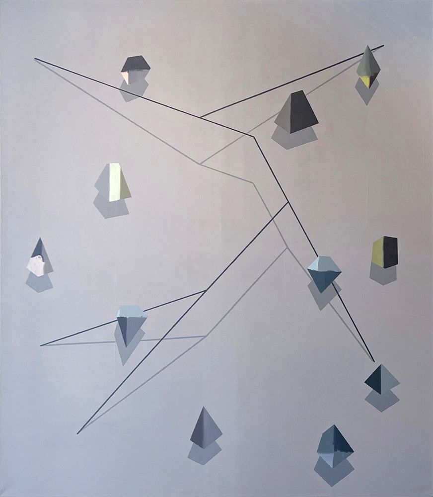 Jakub Sýkora: Situace, akryl na plátně, 190x165 cm