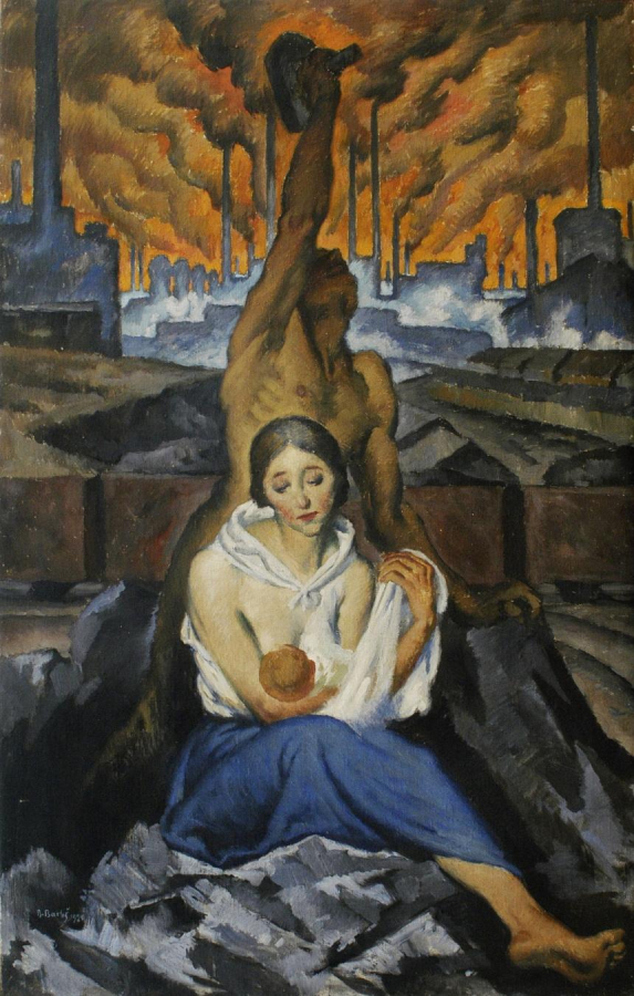  Břetislav Bartoš, Černá země, 1920, olej, plátno, Galerie výtvarného umění v Ostravě 