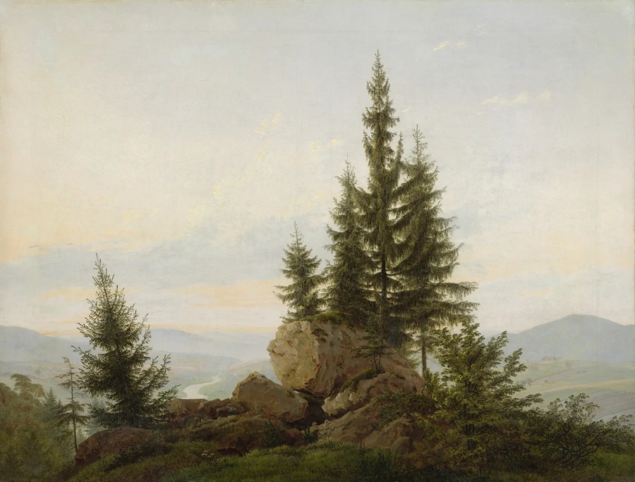 Caspar David Friedrich, Pohled do údolí Labe, 1807