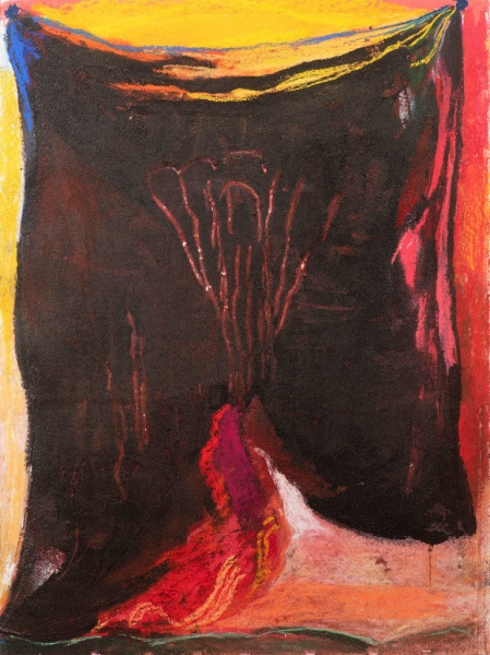 In the middle of it, David Pešat, 2018, pastel, paper, 79 × 59 cm, framed, CZK 22,000