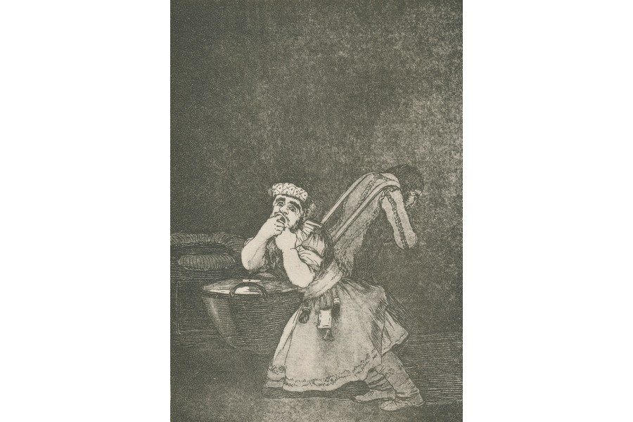 Francisco Goya, Caprichos 4, 1793–1798, Starý mazlíček, NPU, zámek Hradec nad Moravicí