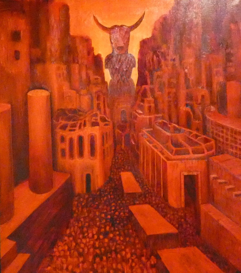 Rudé město, 2015 , olej na plátně