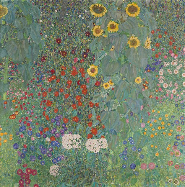 800px Gustav Klimt 1907 Farm Garden with Sunflowers Österreichische Galerie Belvedere