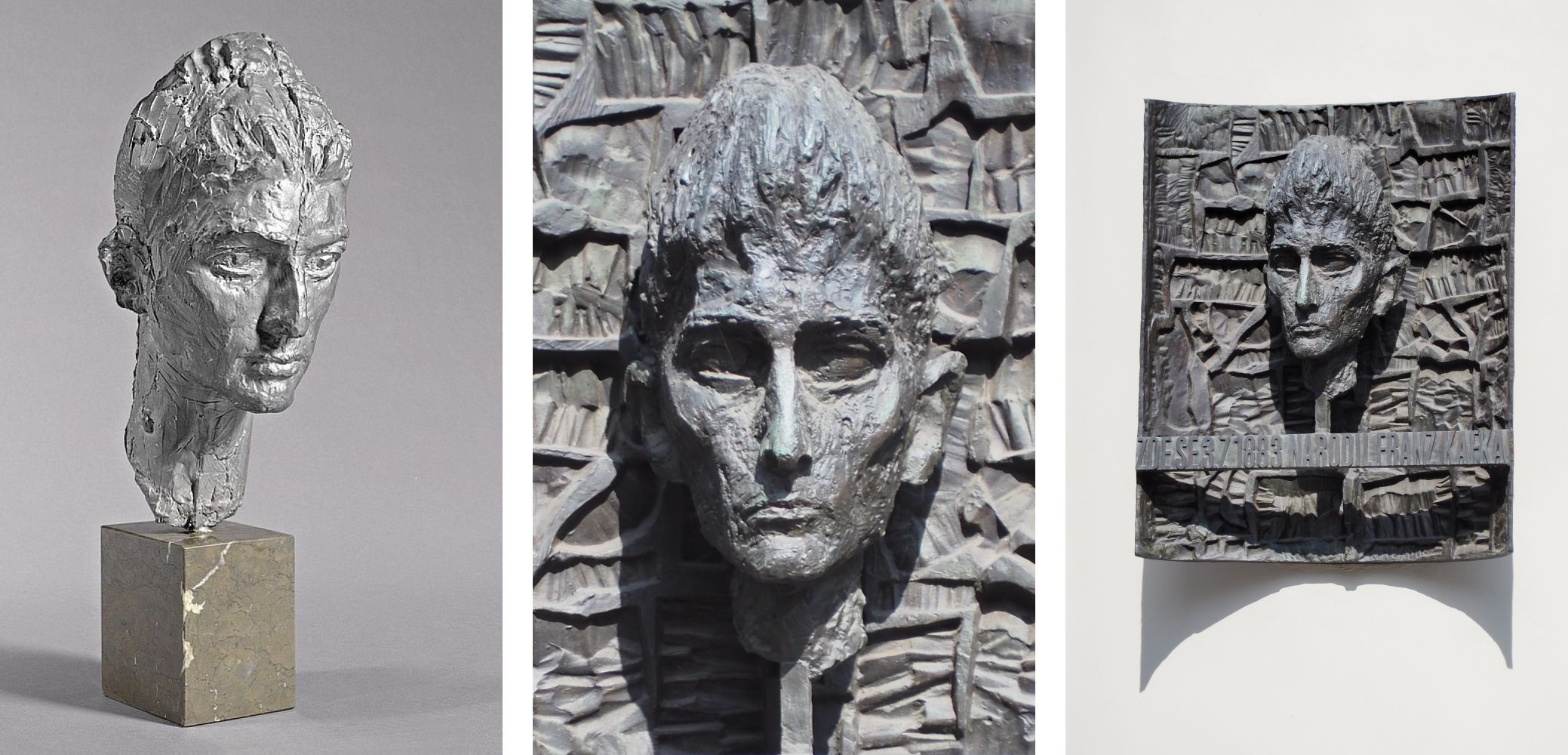 Dvě busty Franze Kafky od Karla Hladíka